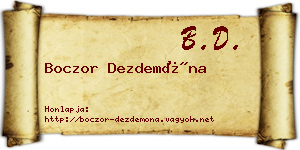 Boczor Dezdemóna névjegykártya